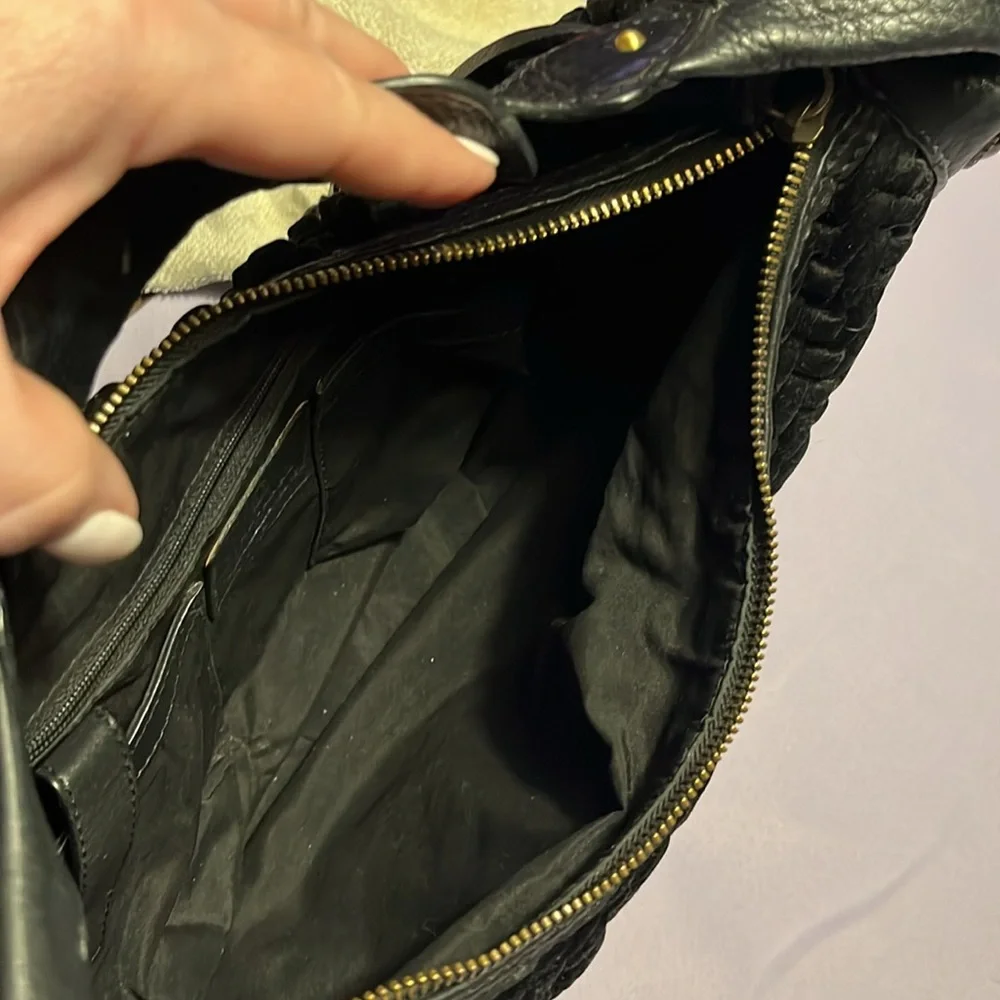 Cole Haan leather / velvet bag